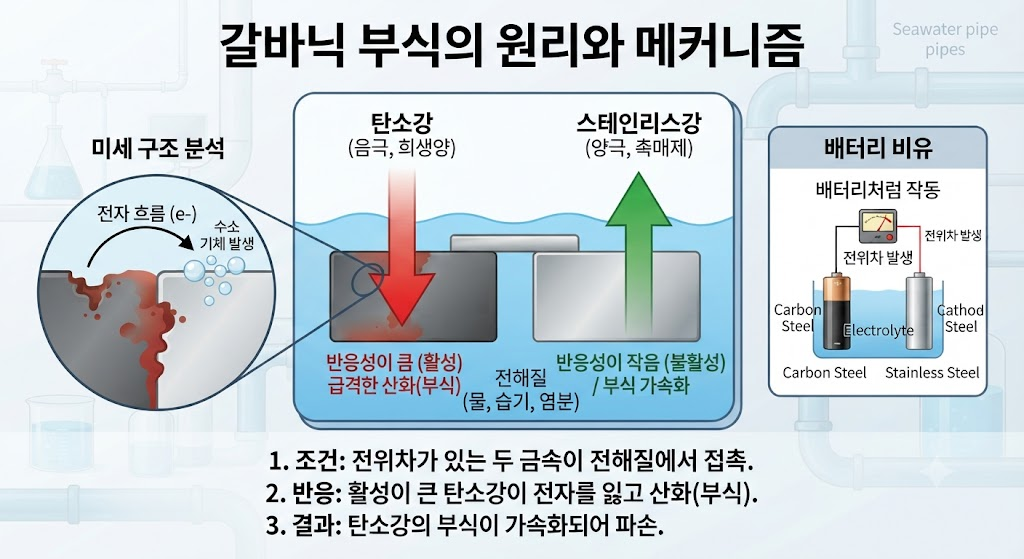 탄소강과 스테인리스강 접촉 시 발생하는 갈바닉 부식(Galvanic Corrosion) 1 image 41