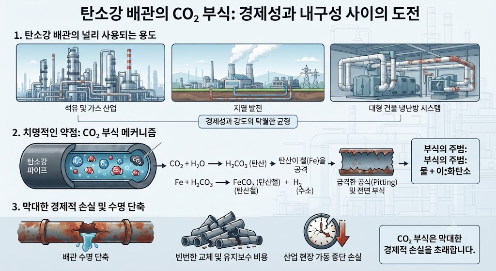 탄소강 배관의 CO₂ 부식과 탄산(H₂CO₃) 형성에 따른 부식속도 변화 1 image 52