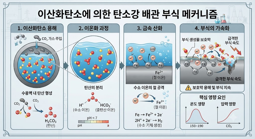 탄소강 배관의 CO₂ 부식과 탄산(H₂CO₃) 형성에 따른 부식속도 변화 2 image 53