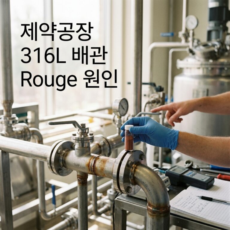 ai thumbnail photography 제약공장 316L 배관 Rouge 원인 1789067078