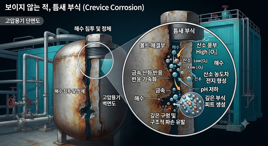 고압용기를 위협하는 보이지 않는 적 틈새 부식의 이해